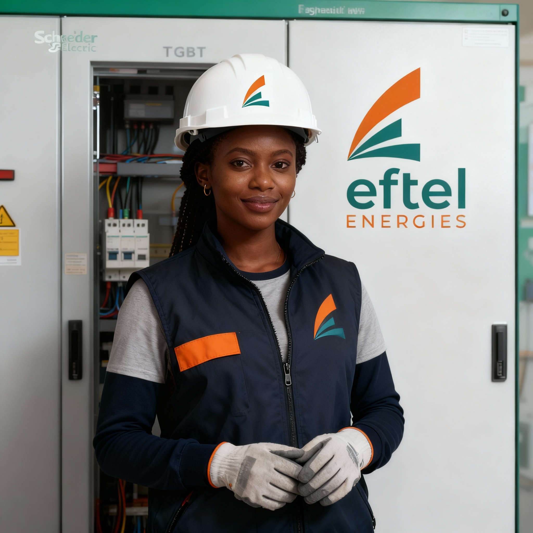 Services freepik une electricienne femme sngalaise avec un casque d 29542